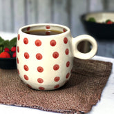 Red Polkadot Cuddle Mug