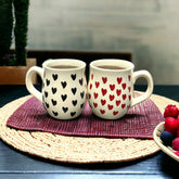 Black & Red Heart Coffee Mug