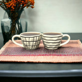 Stylish Grid & Sleek Stripes Mugs
