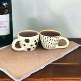 Black Polka Dots Mugs Combo