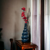 Glosy Spiral Vase - Shiny Blue