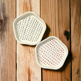 Red & Black Polka Dots Snack/Desert Plate Combo