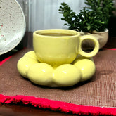 Yellow Sunflower Cup and Saucer Set