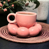 Pink Sunflower Cup and Saucer Set