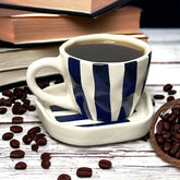 Blue Thick Line Breakfast Set