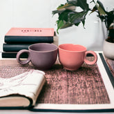 Purple & Pink Plain Cup Set Combo