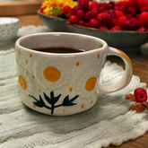 White Daisy Floral Mug