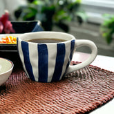 Blue Thick Lined Mug