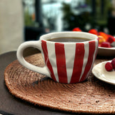 Red Thick Lined Mug