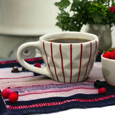 Red Thin Lined Mug
