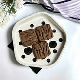 Big Black Polka Dot Dessert Plate