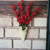 Wall Hanging Shankh Vase - White