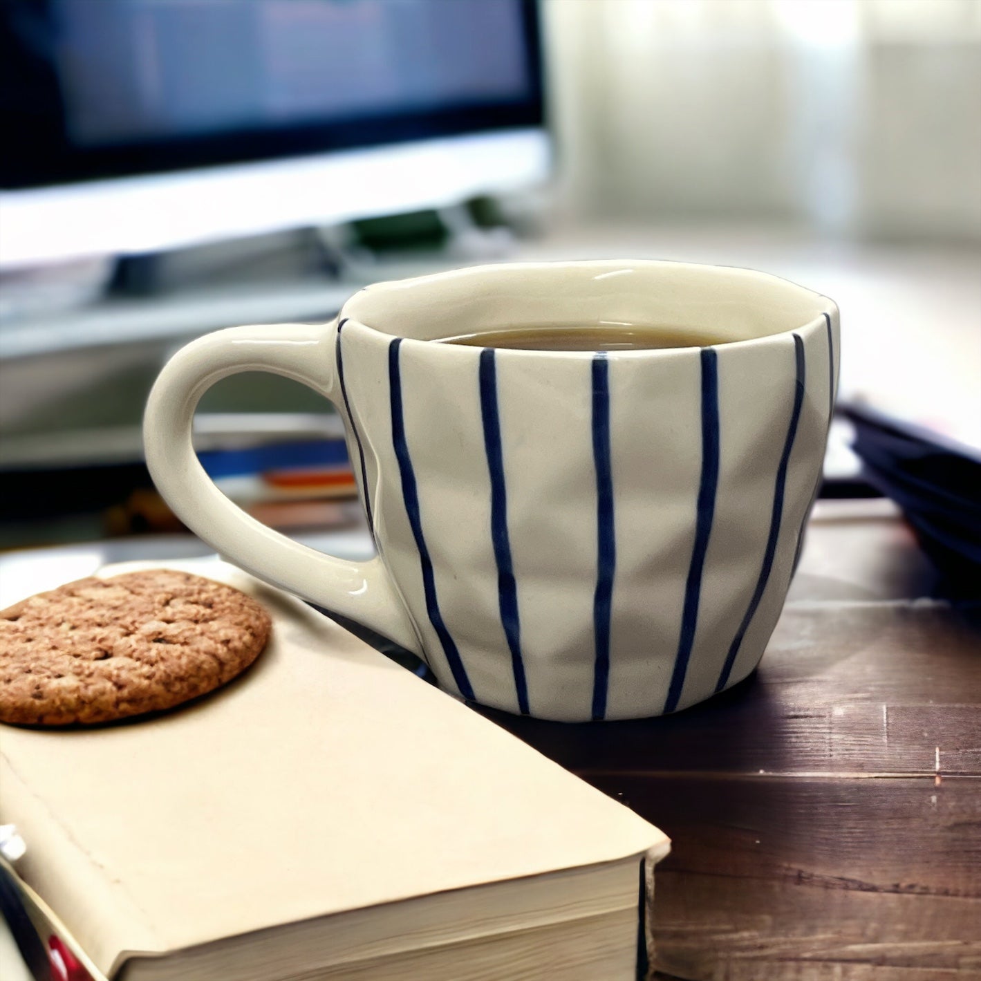 Blue Thin Line Breakfast Set