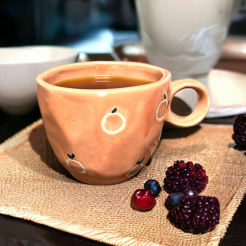 Peach Breakfast Set - Set Of Mug and Bowl